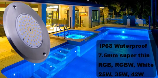 Accesorios para piscinas PC DC12V IP68 Submarino Multicolor RGB LED Piscina Luz 30W12V Transformadores