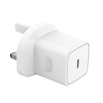 Carga de la pared del adaptador de corriente del cargador del paladio del enchufe 20W del Reino Unido con el puerto tipo C para iPhone12